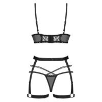 Obsessive krajková souprava prádla s pasem harness Blomentis - 71379089 - 5