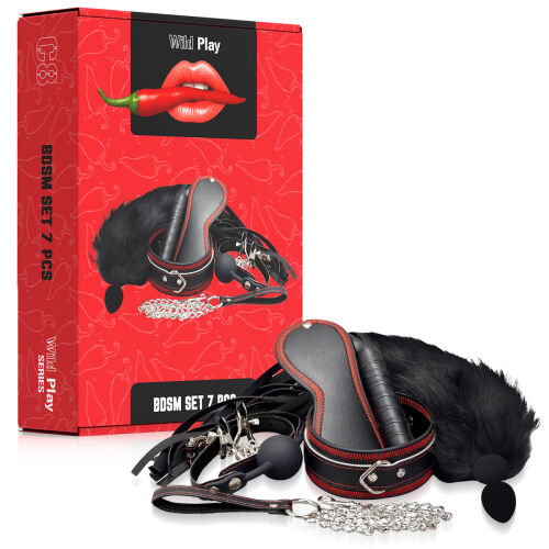 Luxusní sada BDSM EROSPACE WILD PLAY C8 7 produktů - 75390158