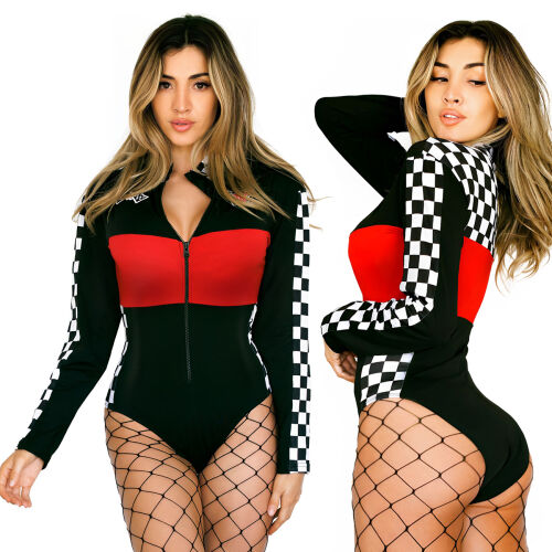 Senzuální body se zipem Racer Girl erotické prádlo - 76610698