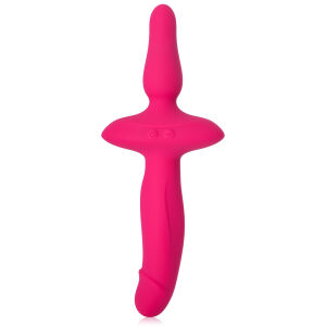 Oboustranný silikonový vibrátor penis anální kolík 100 funkcí - 73656211