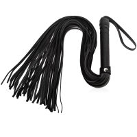 SOLIDNÍ KOŽENÝ BIČÍK BDSM  PRO EROTICKÉ BIČOVÁNÍ 76 cm - 70942141 - 2