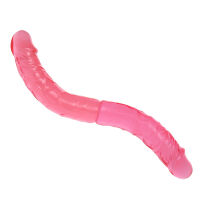 Dvojité realistické ohebné růžové dildo pro páry 36 cm - 76148771 - 5