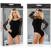 DÁMSKÉ BODY S KRAJKOVÝM RUKÁVEM DÁMSKÁ PŘILÉHAVÁ BLŮZKA SE ZAPÍNÁNÍM V ROZKROKU - 77346599 - 3