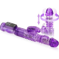 POSUVNĚ-ROTAČNÍ VIBRÁTOR UP-DOWN  SE STIMULÁTOREM K OHROMNÉ PENETRACI DÍRKY FIALOVÁ BARVA. - 79266583 - 4