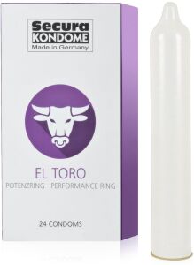 EL TORO - KONDOMY S KROUŽKEM POSILUJÍCÍM EREKCI 24 KS  - 78006074