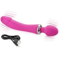 DVOUSTRANNÝ VIBRÁTOR NAHŘÍVANÝ 45 °C HORKÝ MASTURBÁTOR – 73213361 - 2