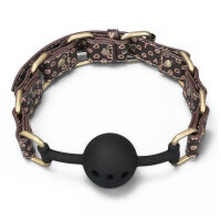 Rebellion elegantní silikonový roubík s otvory, hračka BDSM pro páry - 78891442 - 5