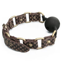 Rebellion elegantní silikonový roubík s otvory, hračka BDSM pro páry - 78891442 - 8