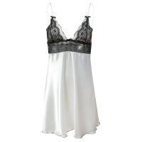 Svůdná saténová košilka écru Dkaren Ola - 75533220 - 3