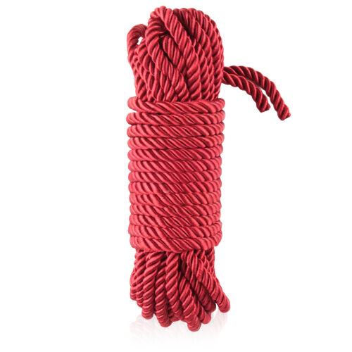 Červené bavlněné lano na bondage 10 m doplněk BDSM - 71146281