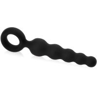 SILIKONOVÁ ANÁLNÍ SONDA KULIČKOVÝ ANAL PLUG SE SMYČKOU  - 76130555 - 2