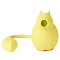 Vibrační křeček s sacím masérem 100 funkcí žlutý - 74745295 - 4