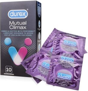 DUREX MUTUAL CLIMAX - 10 KUSŮ - VĚTŠÍ ROZKOŠ A DELŠÍ SEX - 72155286
