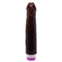 Realistický anatomický vibrátor hnědý penis s otočným ovladačem 21,5 cm - 77388198 - 4