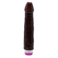Realistický anatomický vibrátor hnědý penis s otočným ovladačem 21,5 cm - 77388198 - 5