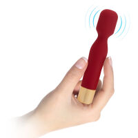 Červený mini wand masážní strojek 10 funkcí vodotěsný 14,5 cm - 75066706 - 7