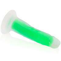 Zelené fluorescenční dildo penis 14 cm svítí ve tmě - 74750883 - 3