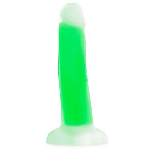 Zelené fluorescenční dildo penis 14 cm svítí ve tmě - 74750883