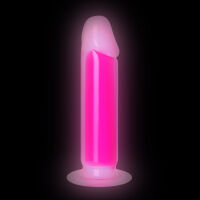 Růžové fluorescenční dildo penis 22 cm svítí ve tmě - 76338733 - 3