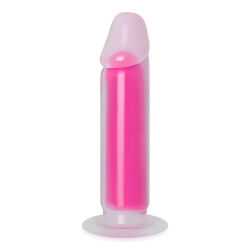 Růžové fluorescenční dildo penis 22 cm svítí ve tmě - 76338733