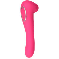 SACÍ MASAŽÉR NA KLITORIS - VIBRÁTOR G SPOT S FUNKCÍ OHŘEVU DO 45°C, MASTURBÁTOR 2V1 RŮŽOVÁ BARVA- 79267537 - 6