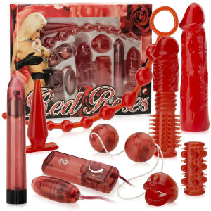 10-DÍLNÁ SADA EROTICKÝCH POMŮCEK "RED ROSES"  DSR 0560936